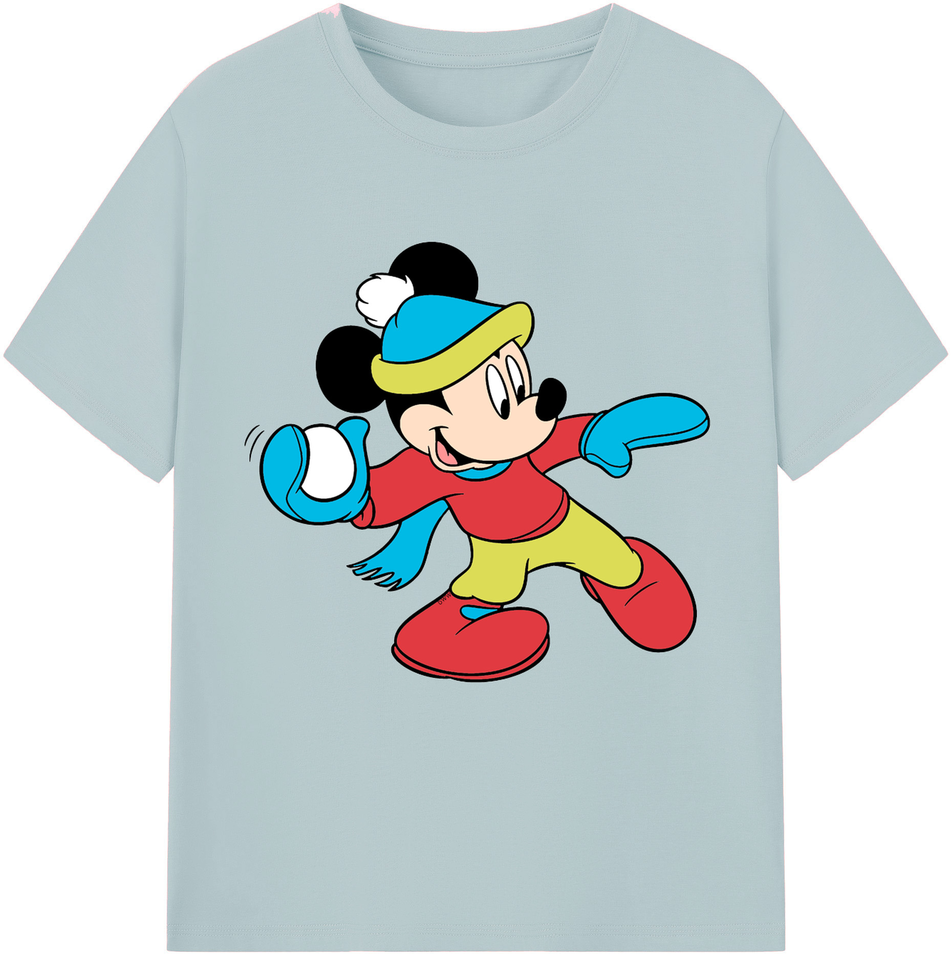 （画像用） ミッキーマウス Mickey Mouse 綿100％半袖Tシャツ（フロントプリント）